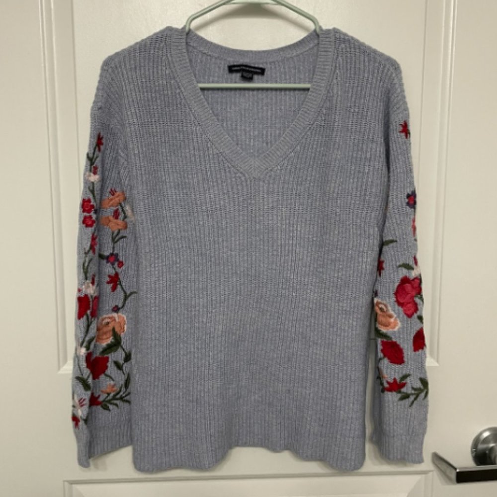 Periwinkle Floral Sleeve Sweater